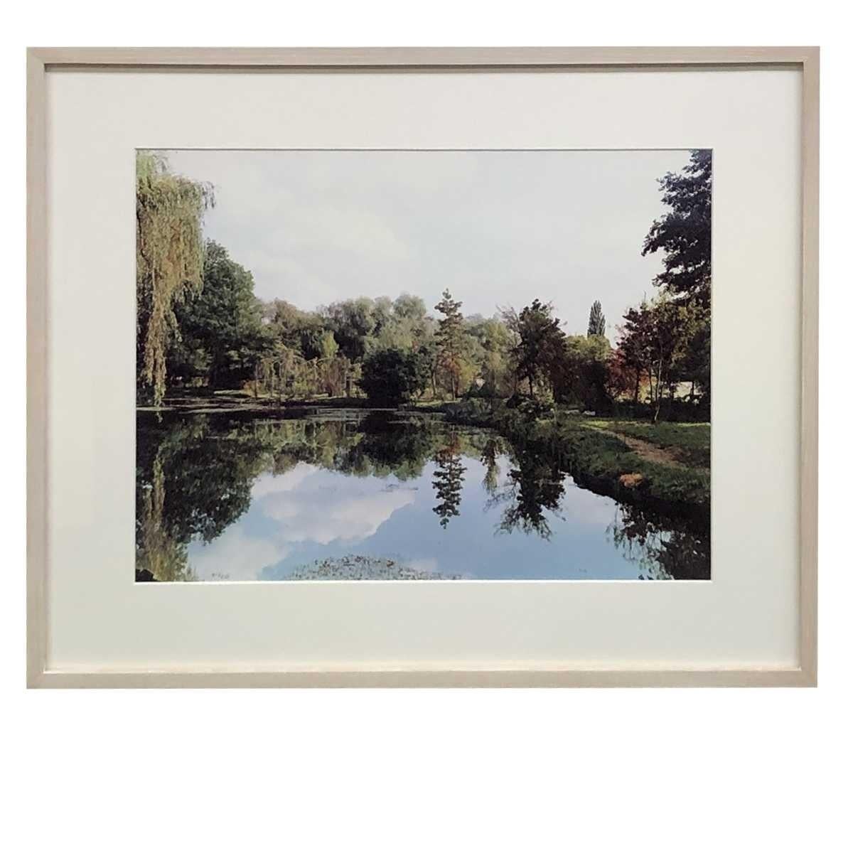 Color Landscape Photograph, Pond View 2, Gardens at Giverny, 1982, Stephen Shore

Stephen Shore, pond view, gardens at Giverny, 1982, signed, Dye Transfer Photograph; Monet's Gardens, Giverny, Signed in Ink, from original edition of 50 of the