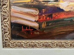 Interludio vespertino-Edición limitada de Giclée embellecido a mano con marco