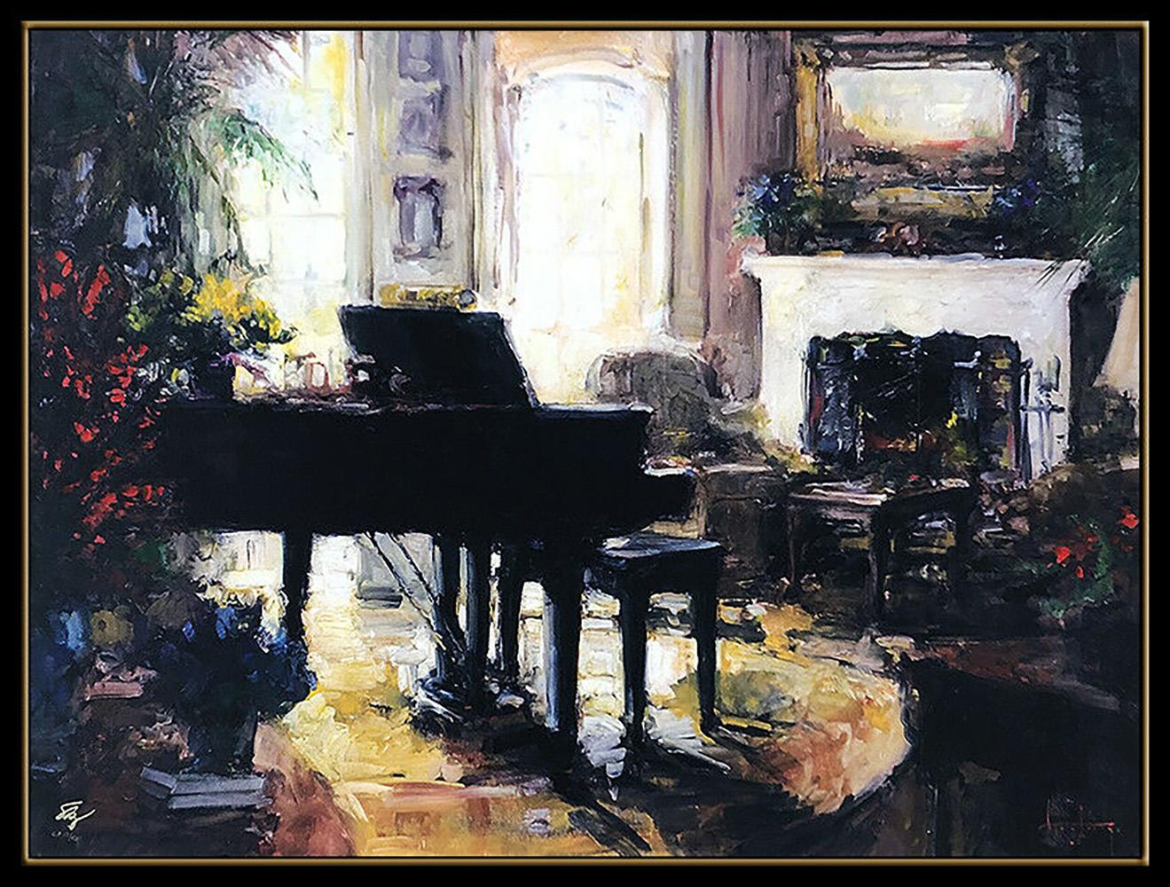 Stephen Shortridge Large Giclee on Canvas Signed Piano Artwork For Sale 2