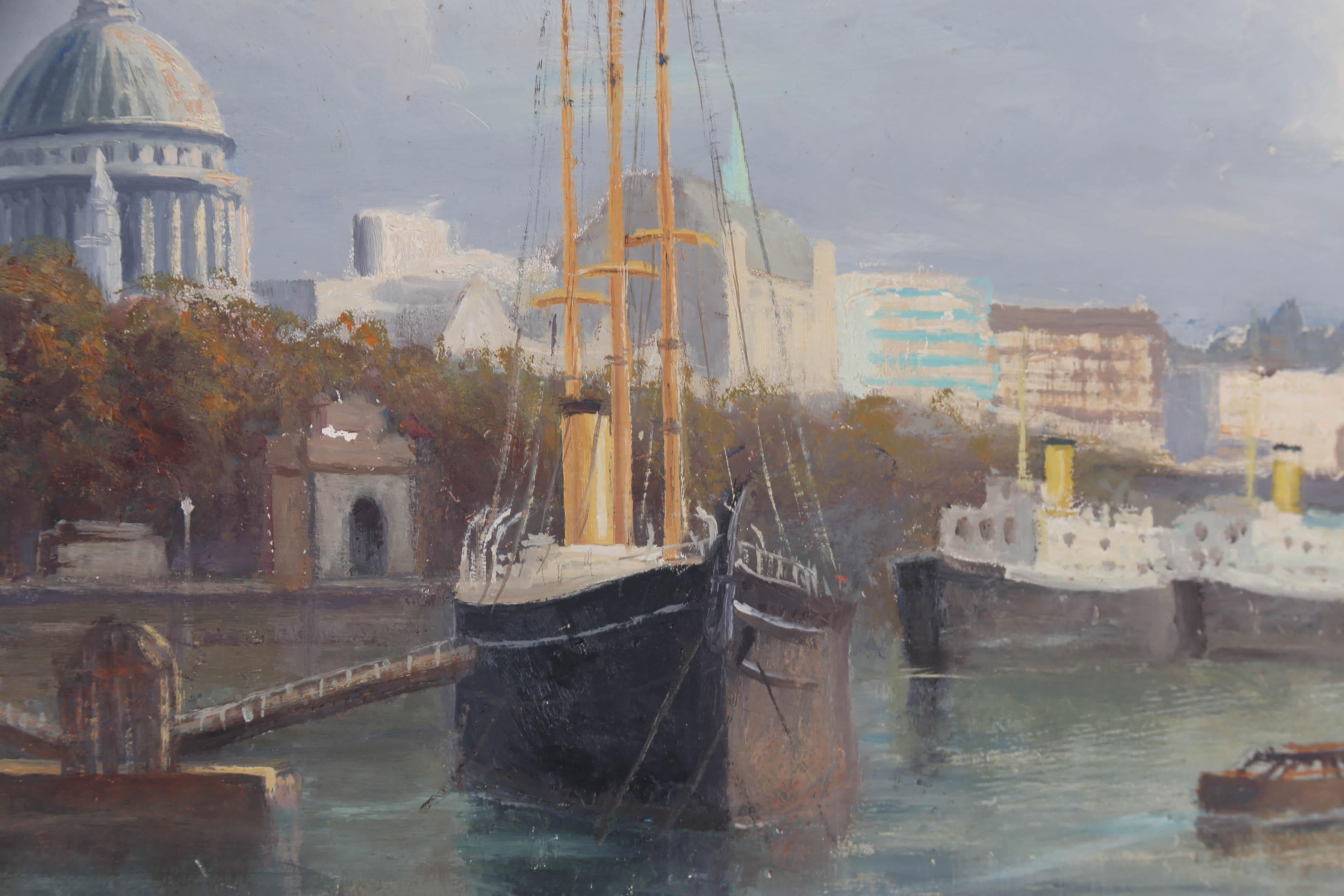 Stephen Sims - Huile du XXe siècle, Londres de la Tamise 1