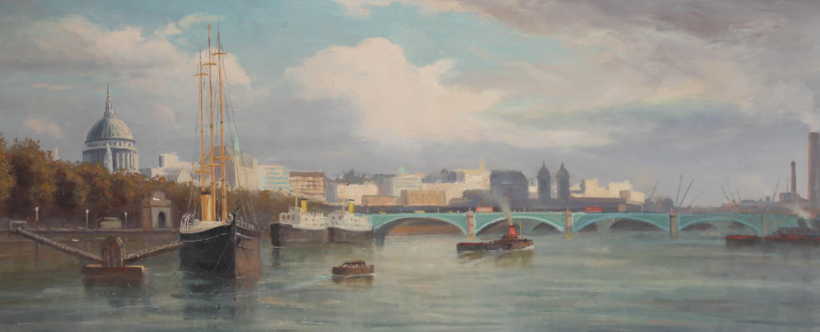 Stephen Sims - Huile du XXe siècle, Londres de la Tamise 2