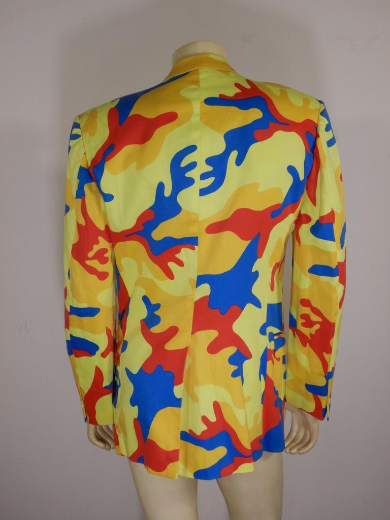 Men's Stephen Sprouse 1988 Andy Warhol Camouflage Jacket For Sale
