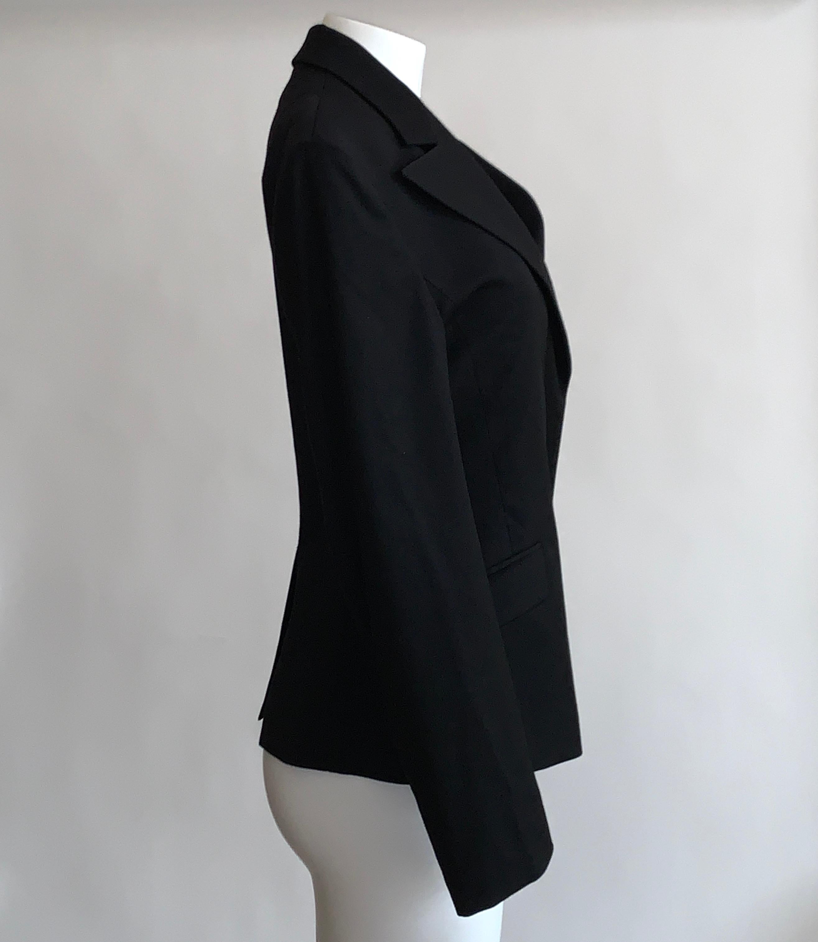 Women's Stephen Sprouse 1990s Black Velcro Closure Wool Blazer Jacket