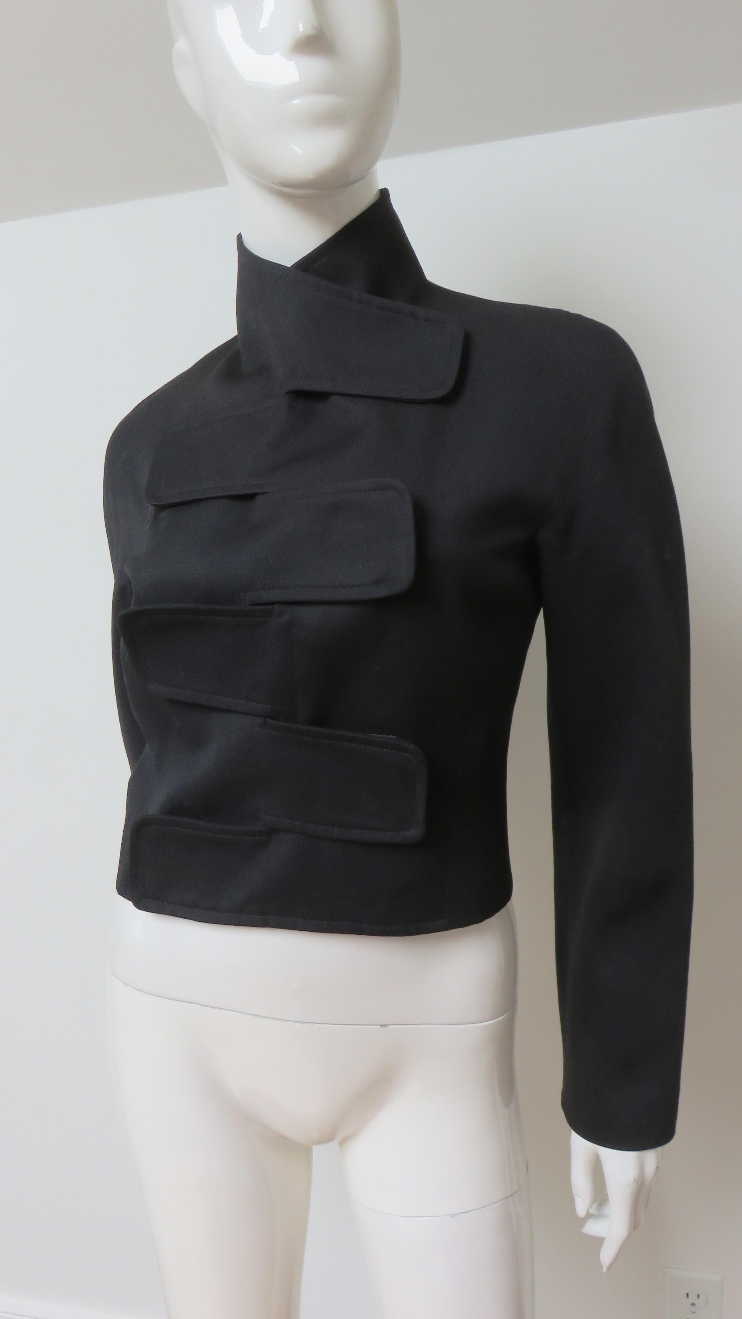 Stephen Sprouse Jacke mit abwechselnden Tabs 1990er Jahre im Zustand „Hervorragend“ im Angebot in Water Mill, NY