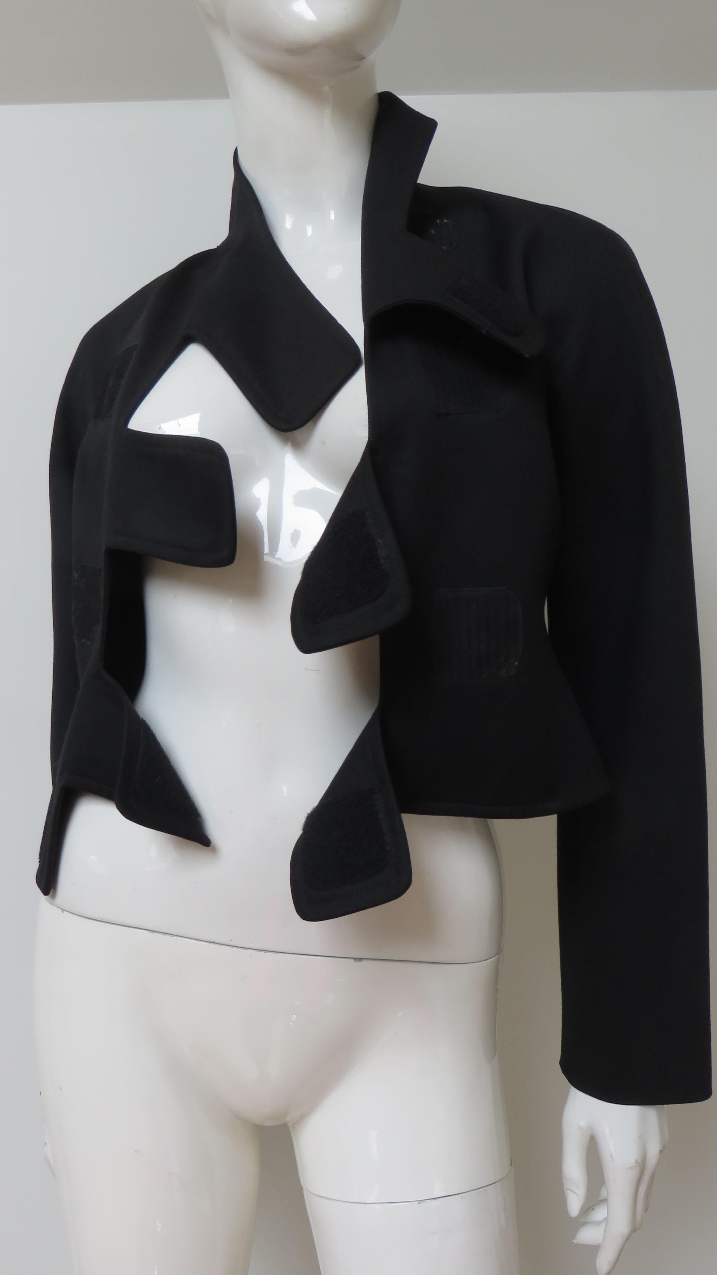 Stephen Sprouse Jacke mit abwechselnden Tabs 1990er Jahre Damen im Angebot