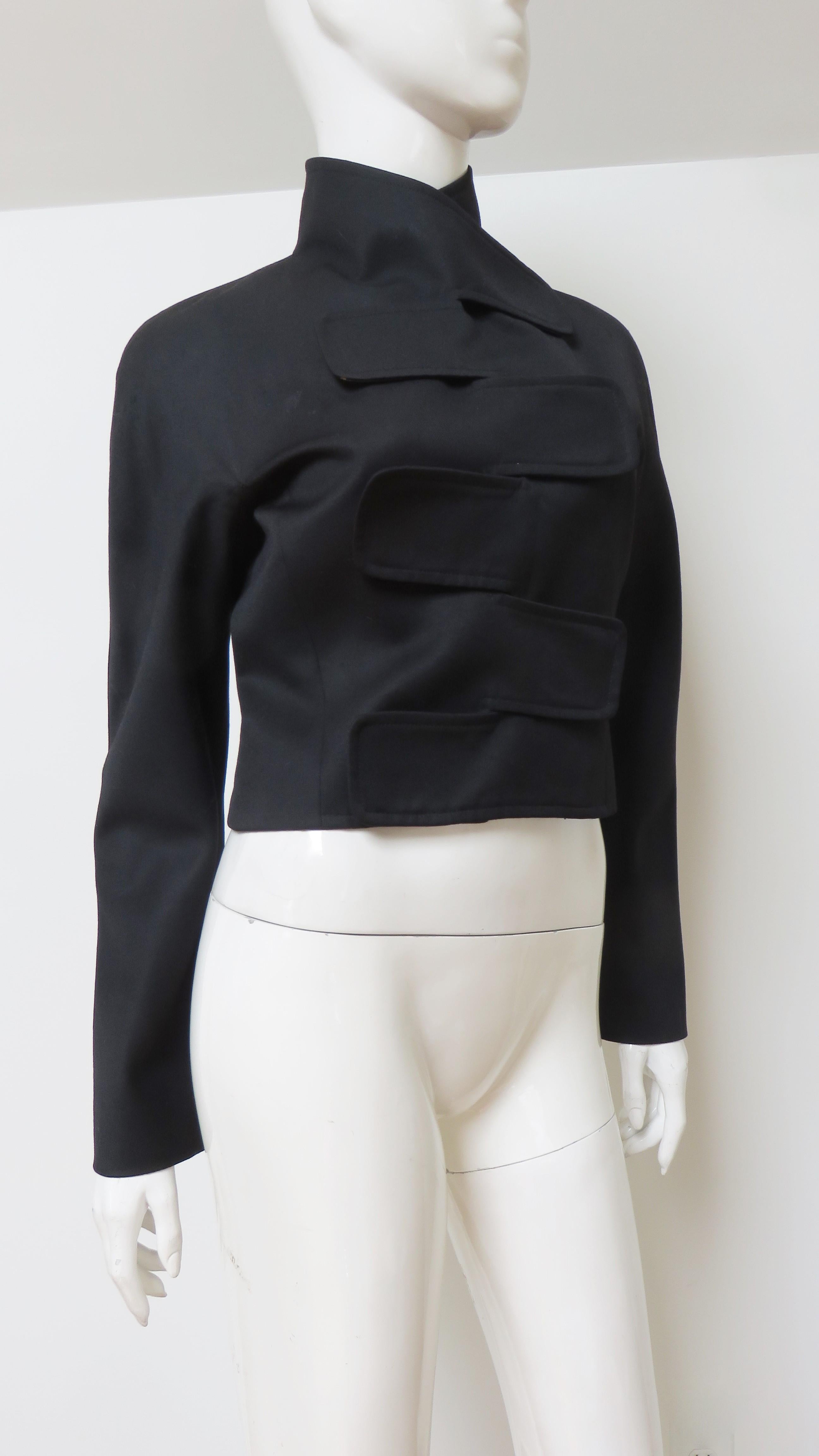 Stephen Sprouse Jacke mit abwechselnden Tabs 1990er Jahre im Angebot 2