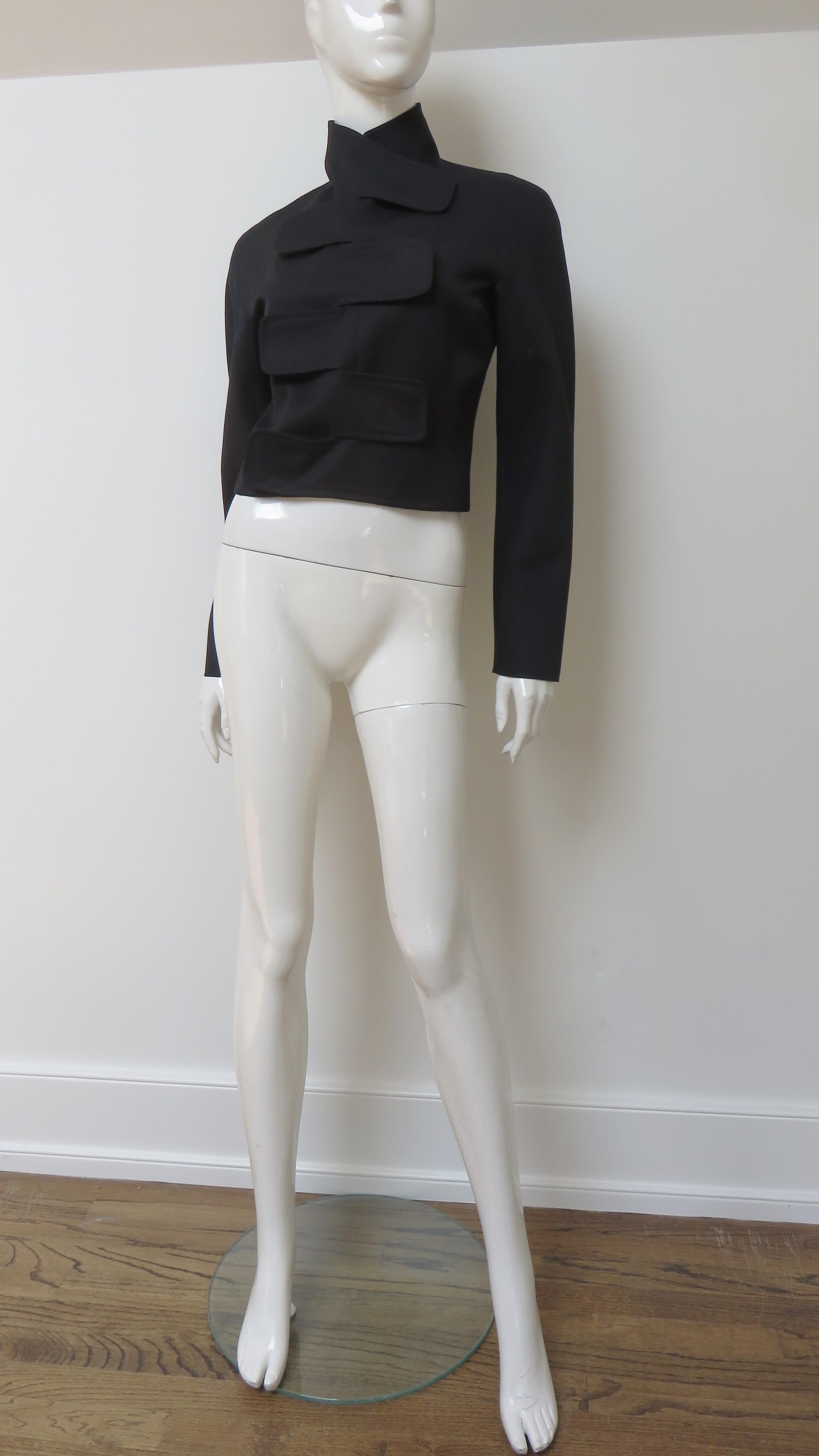 Stephen Sprouse Jacke mit abwechselnden Tabs 1990er Jahre im Angebot 4