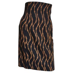 Stephen Sprouse Iconic Barb Wire Print Skirt 1980s