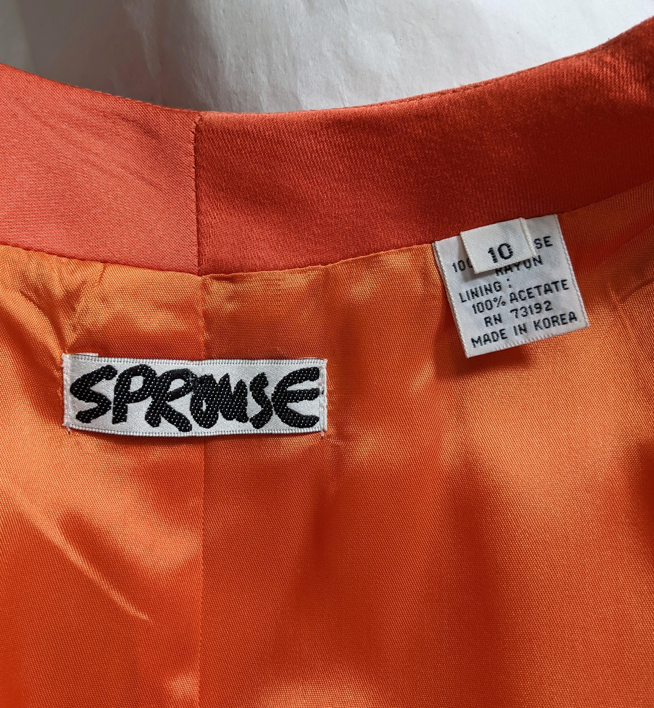 Stephen Sprouse Orange Twill Jacket For Sale 3