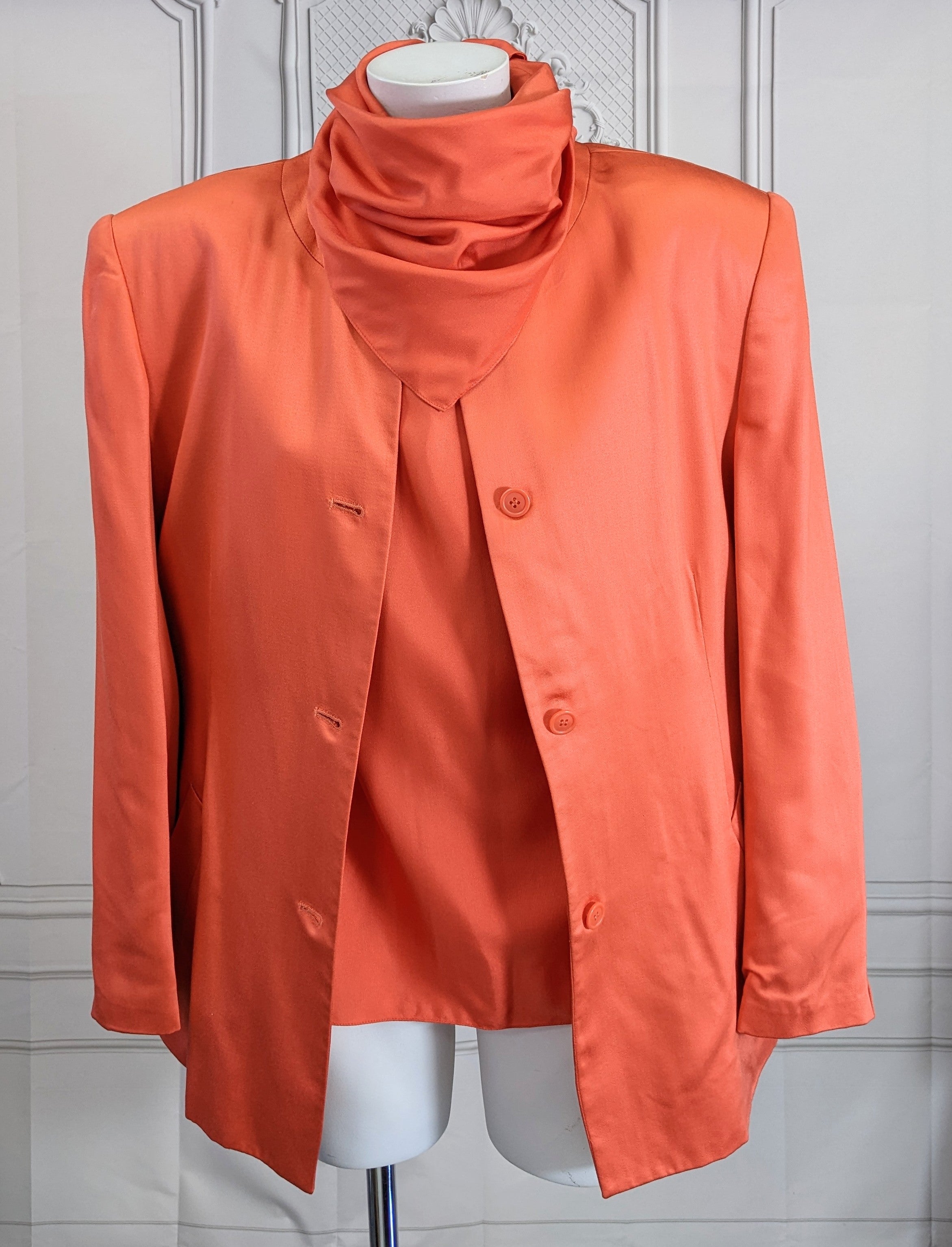 Stephen Sprouse Orange Twill Jacket For Sale 4