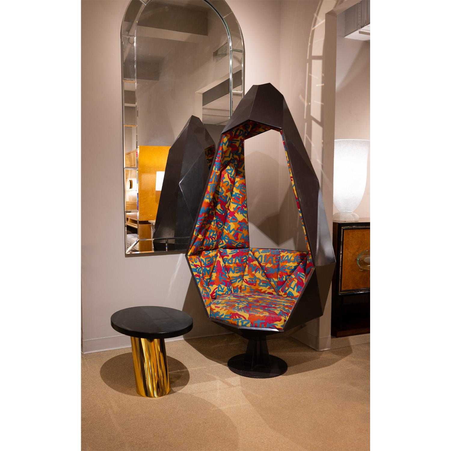 Stephen Sprouse Rare and Impressive Pod Chair with Iconic Graffiti Fabric 2003 1