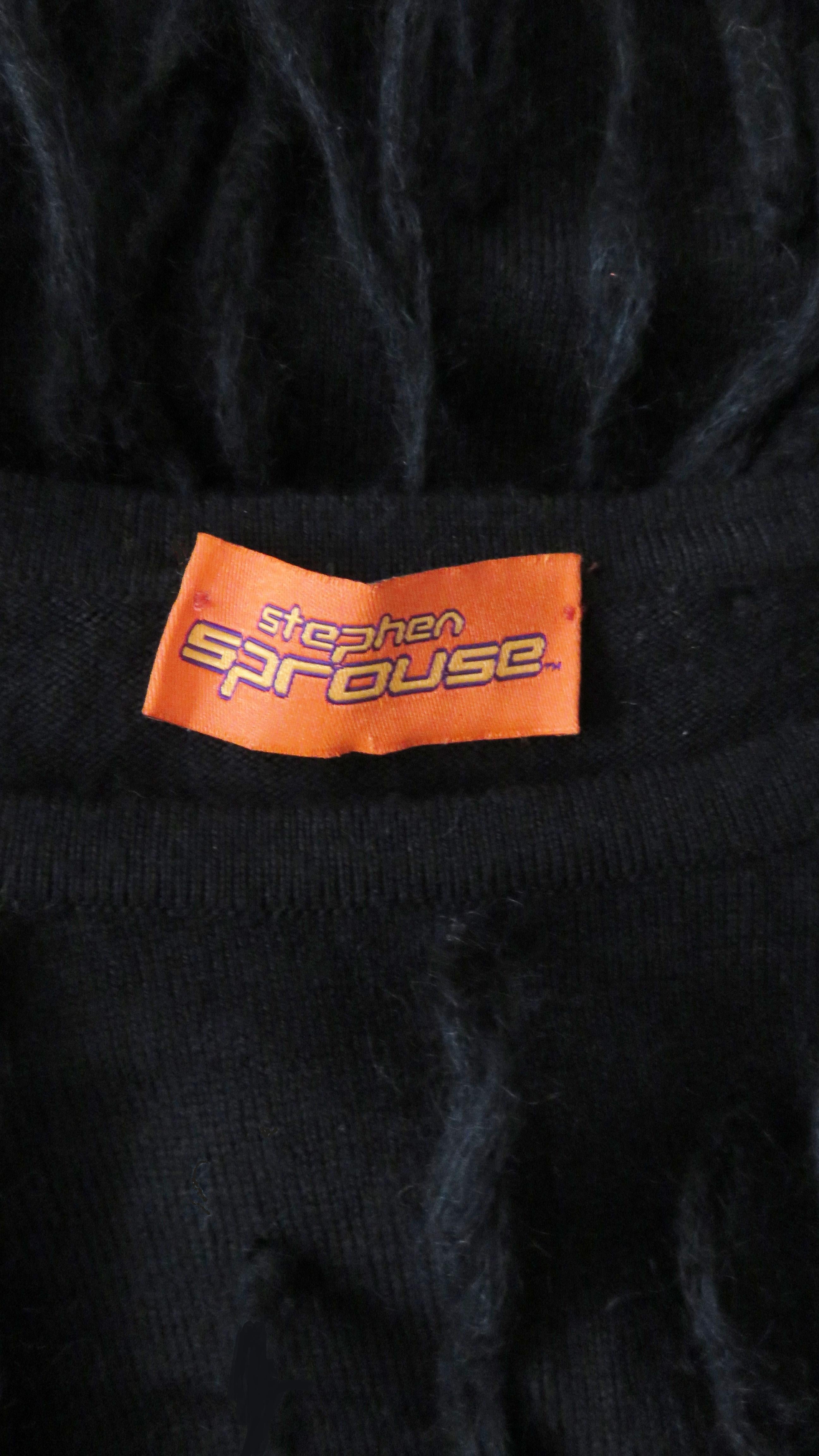 Stephen Sprouse New Applique Sweater 1990s For Sale 8