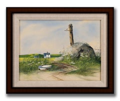Stephen Stallings "May 1st" 1975 Signed Rural Americana Landscape Painting