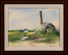 Stephen Stallings "May 1st" 1975 Signed Rural Americana Landscape Painting