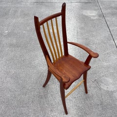 Stephen Swift American Studio Craft Cherry Ash Sculpted Child's High Chair