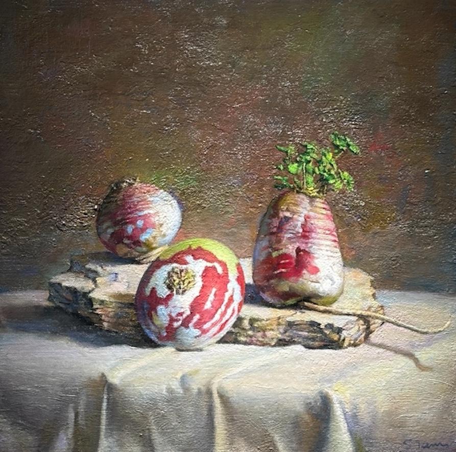 Stephen Tanis Still-Life Painting - Turnips