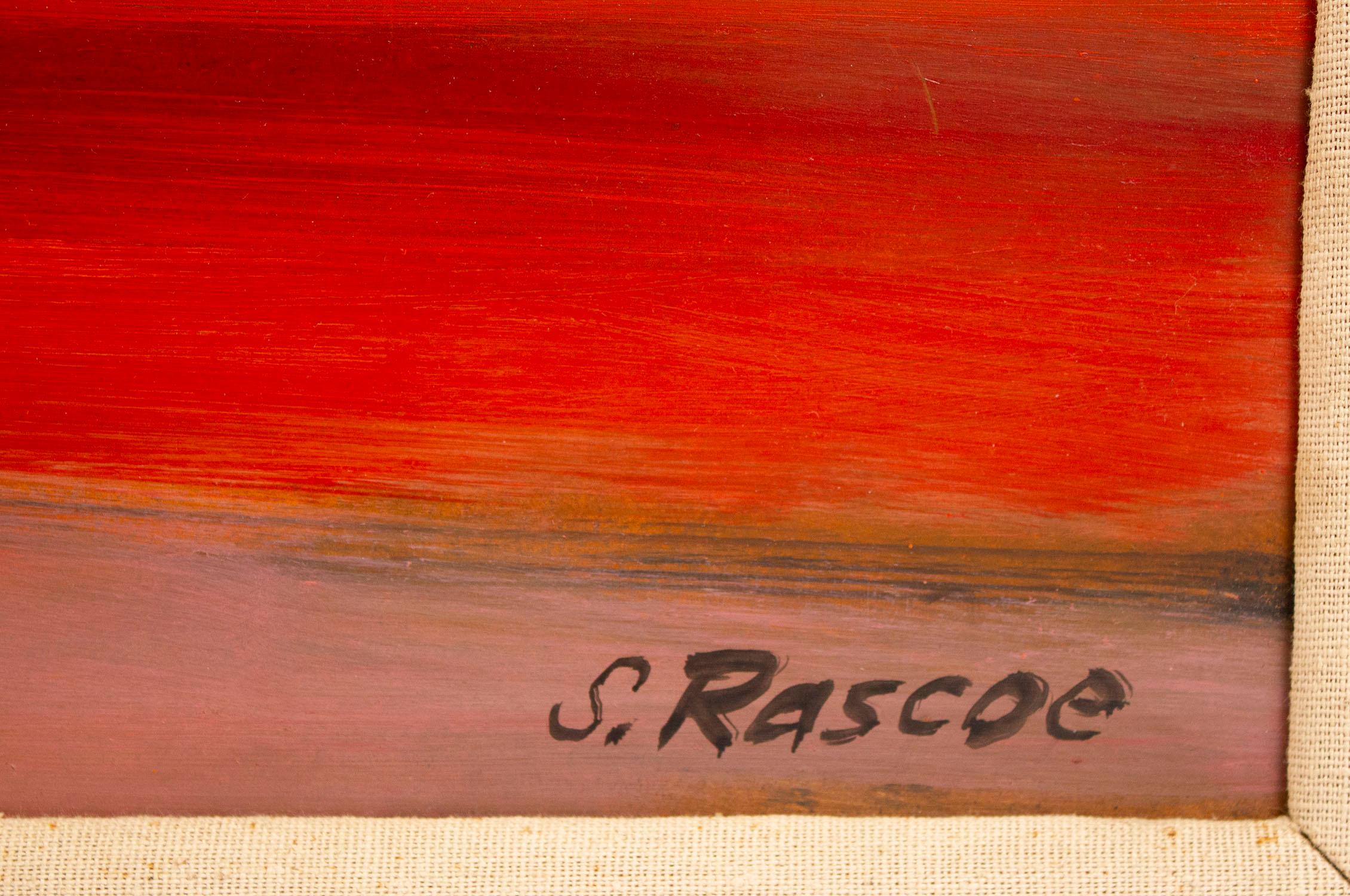 Stephen Thomas Rascoe Abstract Landscape Painting 1970s 'Sierra Madre' Texas Art In Good Condition For Sale In Dallas, TX