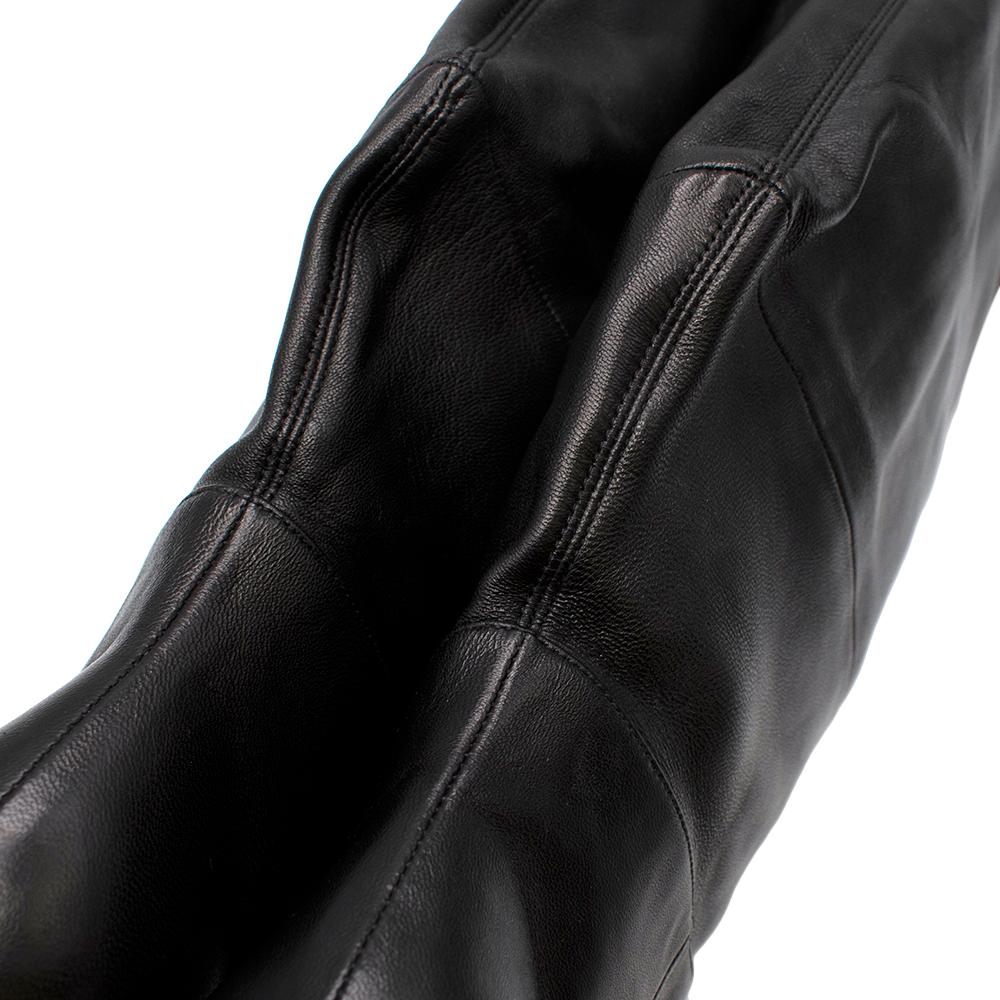 Stiletto-Kniestiefel aus schwarzem Leder von Stephen Venezia - Größe EU 41 im Angebot 2