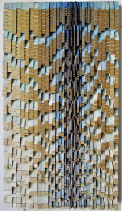 Lavalier (sculpture murale verticale en bois en 3D) de Stephen Walling