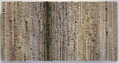 Seachelles (Abstract 3-D Wooden Wall Sculpture in Neutral Tones on Dyed Wood)