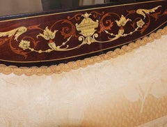 Stephen Webb für Collinson & Lock Attr. Spätviktorianischer Mahagoni-Sessel mit Intarsien