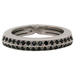 Stephen Webster 0.51ctw Black Diamond Knife Edge Band in 18K White Gold