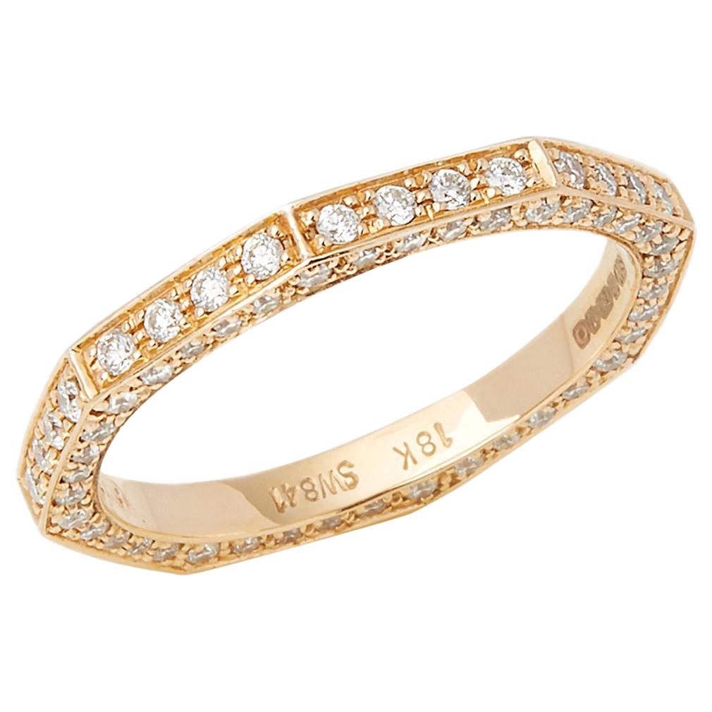 Stephen Webster 18 Karat Rose Gold Deco Diamond Full Eternity Ring