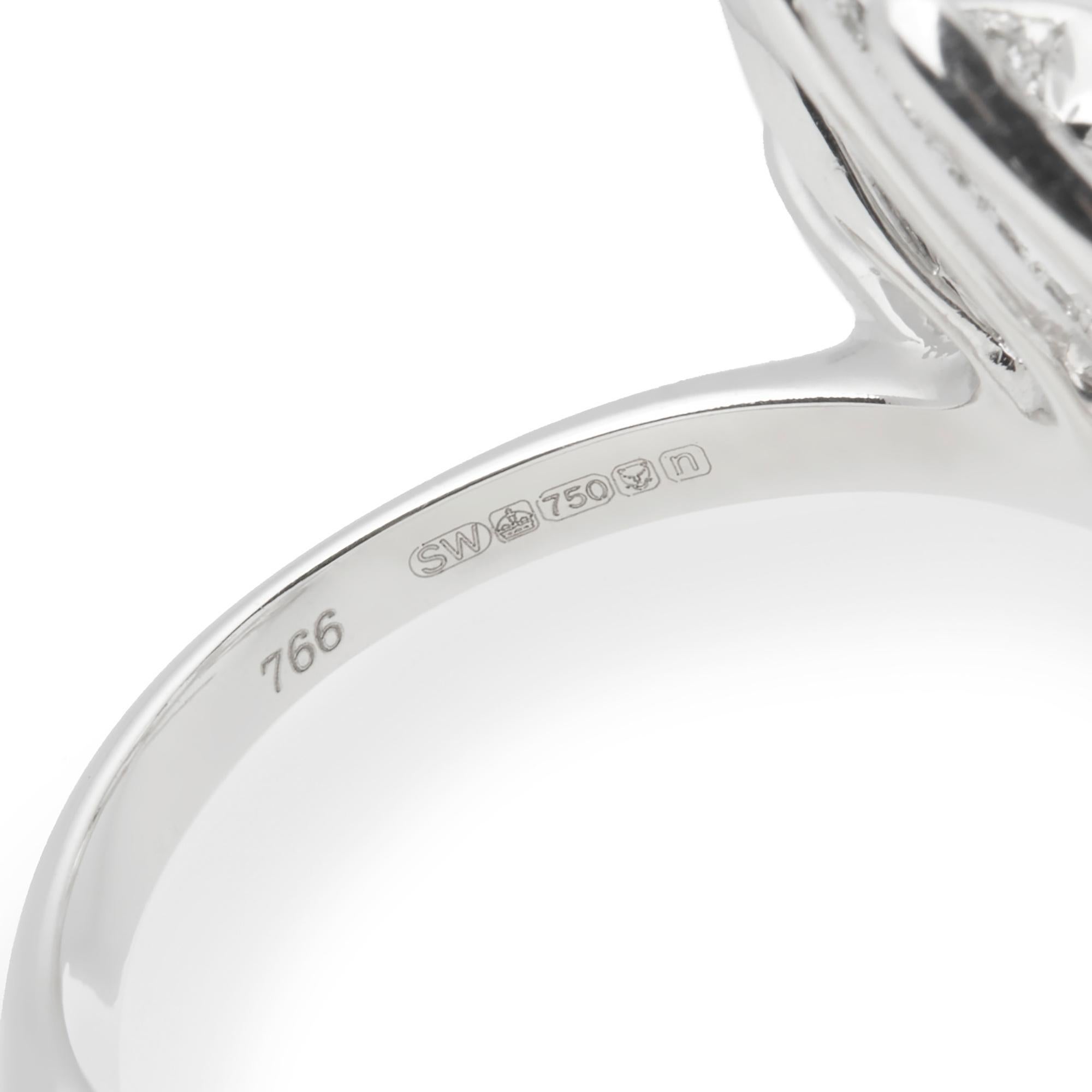 Stephen Webster 18 Karat White Gold Forget Me Knot Pavé Diamond Bow Ring For Sale 1