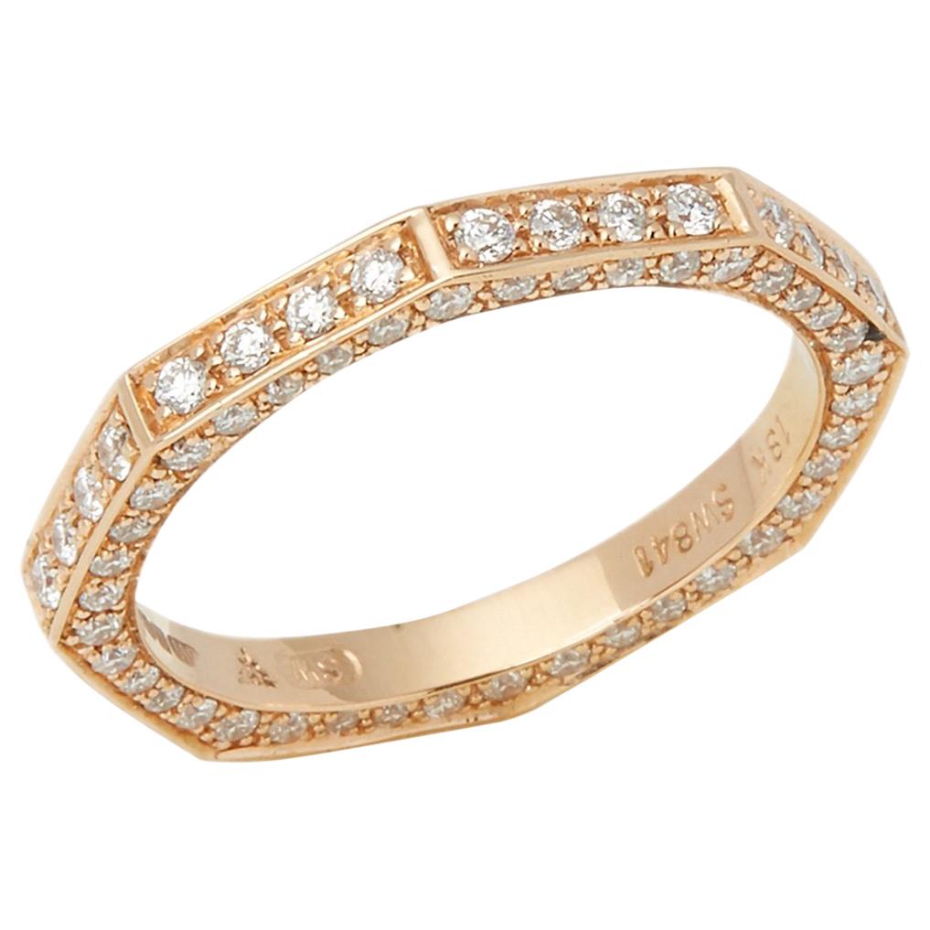 Stephen Webster 18 Karat Yellow Gold Deco Diamond Full Eternity Ring