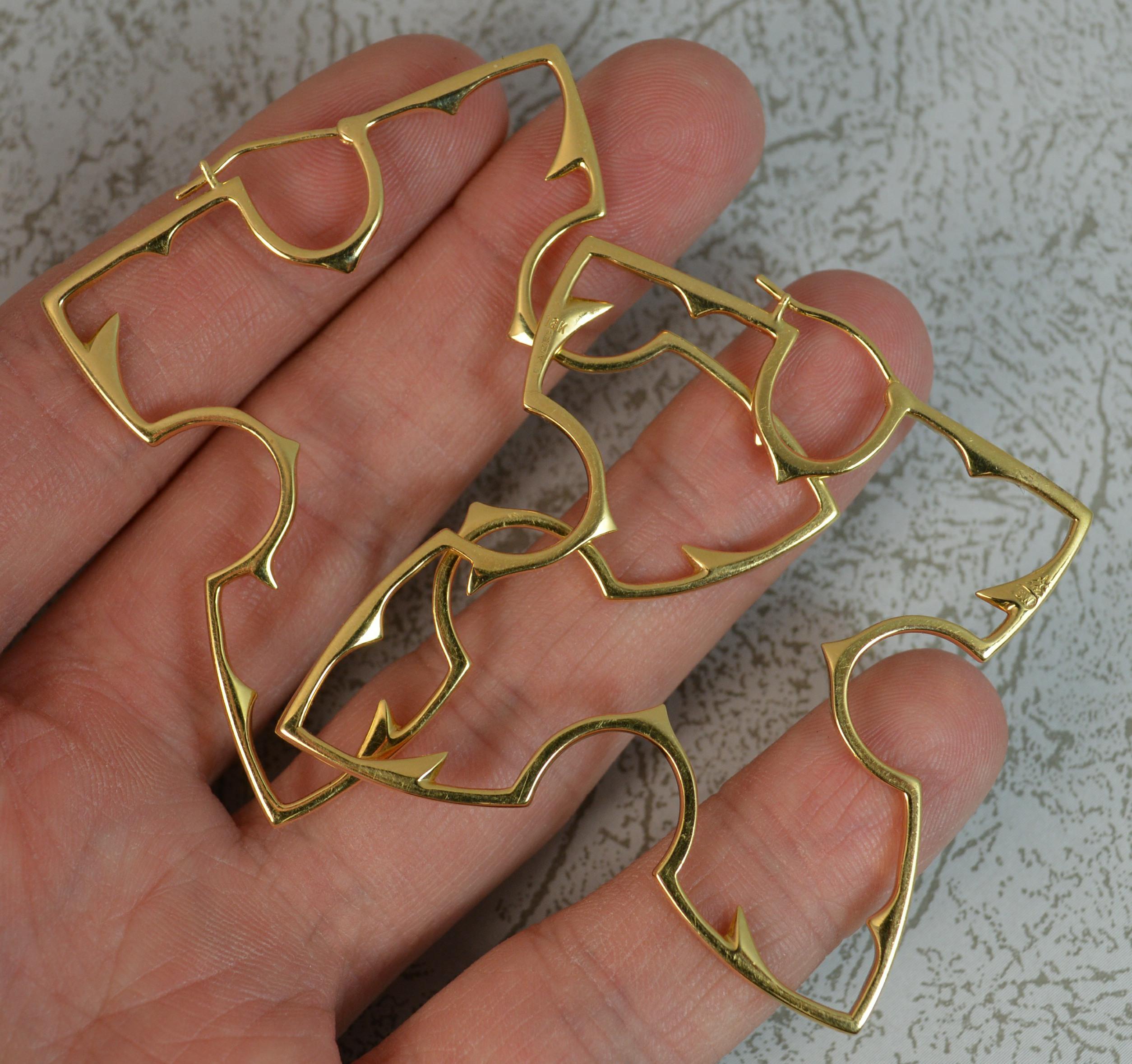 Stephen Webster 18 Carat Gold Thorn Large Hoop Earrings 2