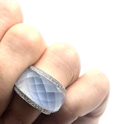 Stephen Webster 18ct White Gold Hematite Crystal Haze and Diamond Cocktail Ring