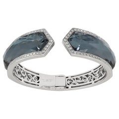 Stephen Webster 18k Gold Quartz Doublet & Diamond Crystal Haze Cuff Bracelet