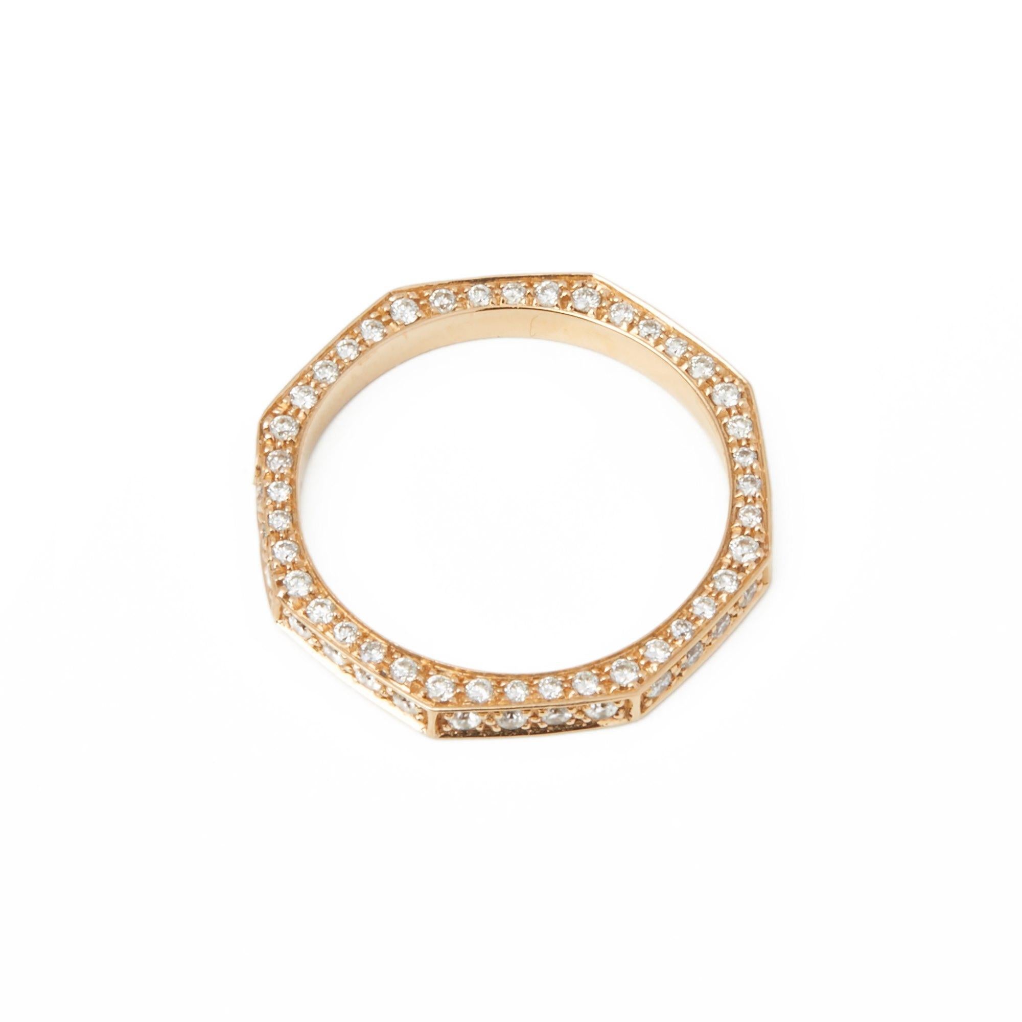 Women's Stephen Webster 18 Karat Rose Gold Deco Diamond Full Eternity Ring