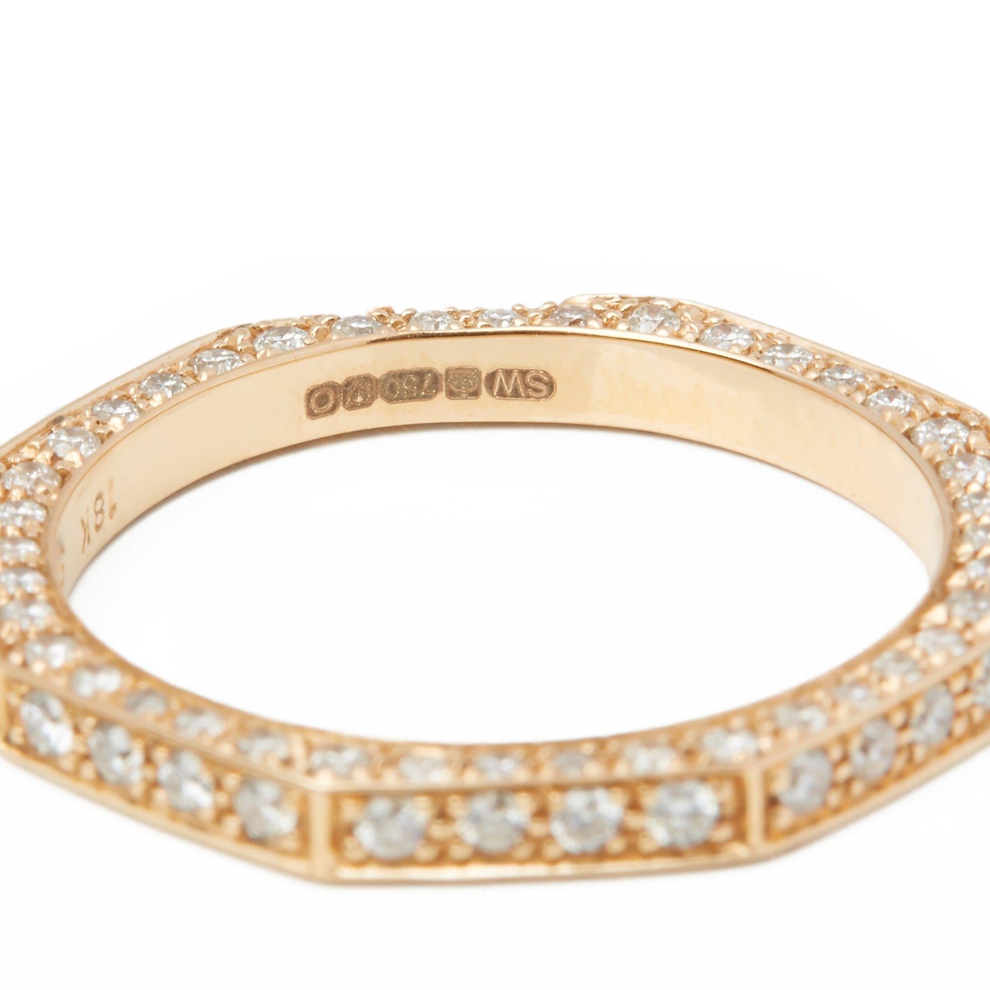 Stephen Webster 18 Karat Rose Gold Deco Diamond Full Eternity Ring 1