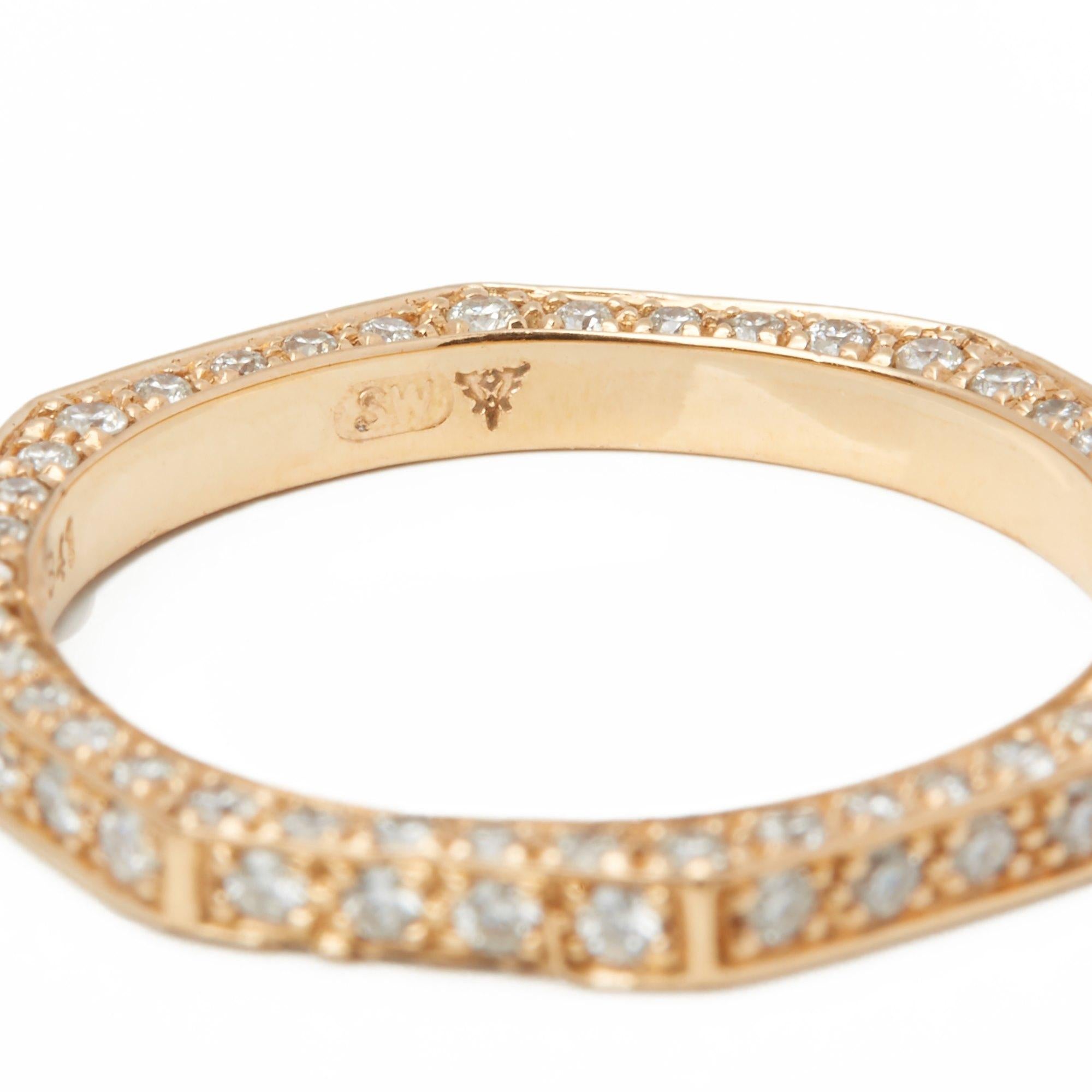 Stephen Webster 18 Karat Rose Gold Deco Diamond Full Eternity Ring 3