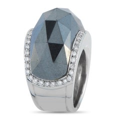 Stephen Webster 18K White Gold 0.55ct Diamond and Hematite Ring