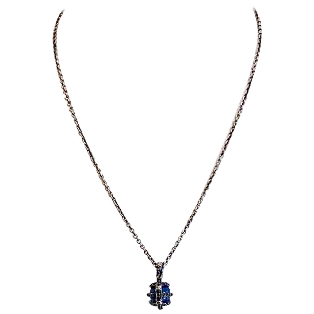 Stephen Webster Collar de Oro Blanco de 18k y Diamante Negro
