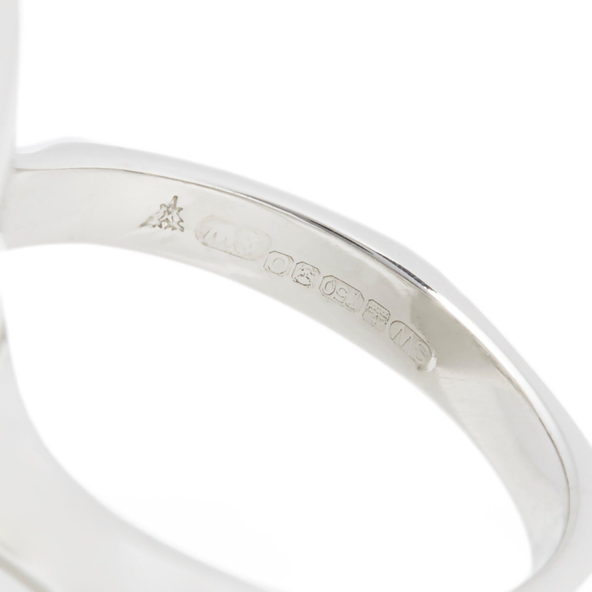 Women's Stephen Webster 18 Karat White Gold Diamond Deco Ring