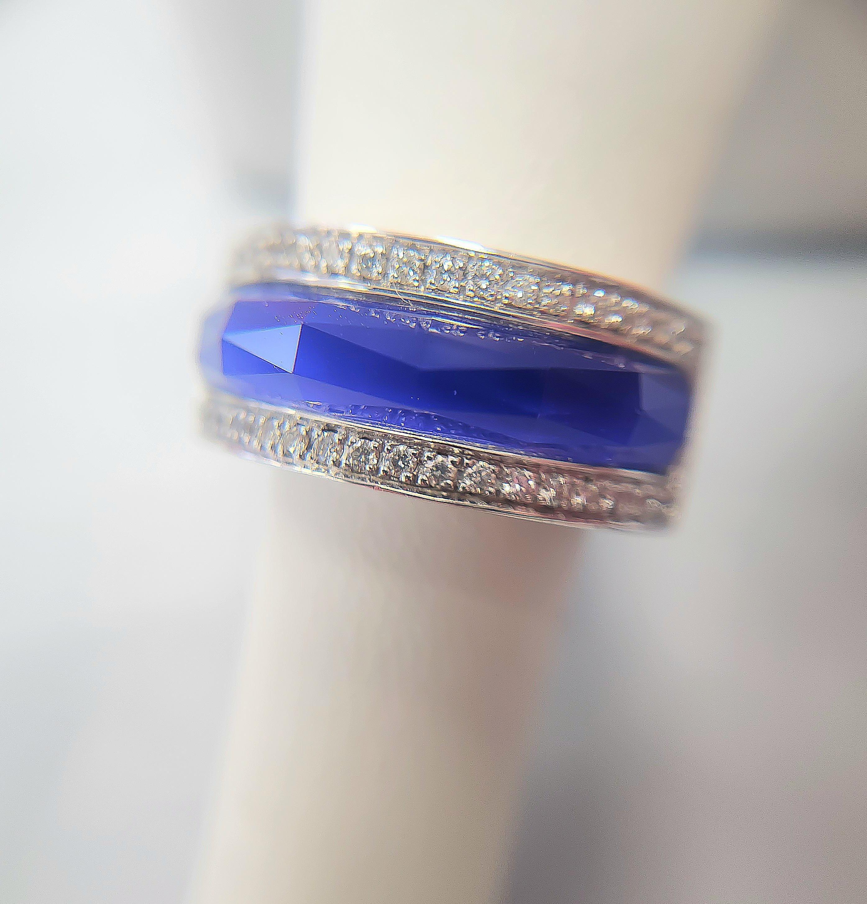 Stephen Webster 18K Weißgold Vivid Blue Crystal Haze und Diamantring im Angebot 3