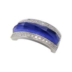 Stephen Webster Bague en or blanc 18K Vivid Blue Crystal Haze et diamants