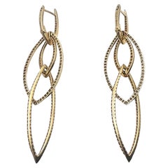 Pendientes colgantes de Stephen Webster con eslabones geométricos en forma de marquesa, de oro amarillo de 18k y diamantes