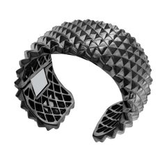 Stephen Webster 925 Silber Schwarz Rhodium Superstud Scharnier Manschette Armreif Armspange Armband