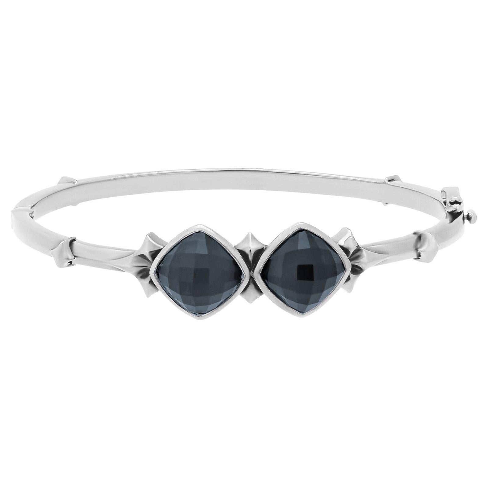 Stephen Webster 925 Silver Cat's Eye Quartz Haze Superstud Bracelet