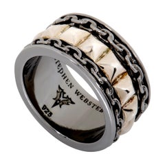 Stephen Webster Alchemy in the UK Men’s Gold Tone Silver Chain Band Ring