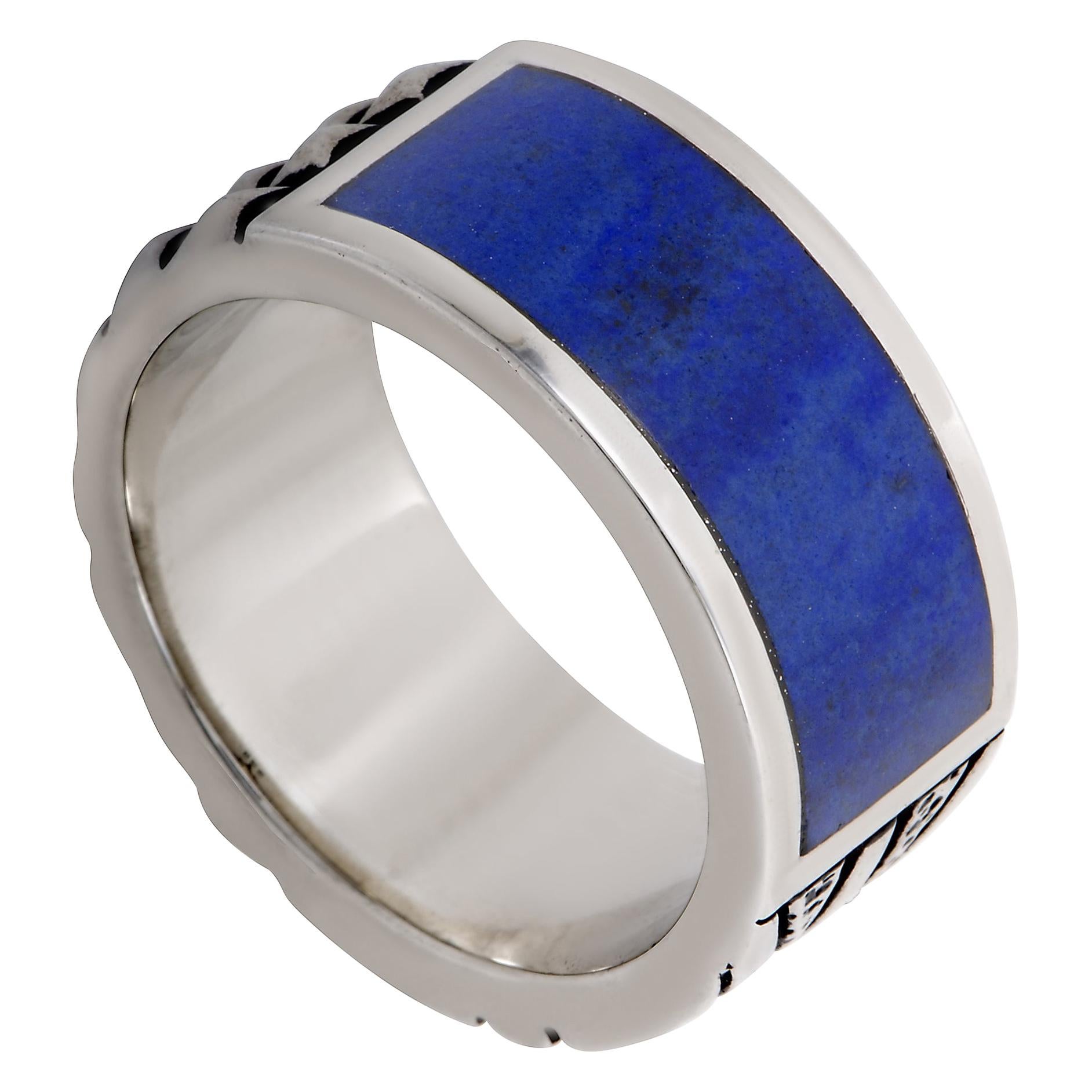 Stephen Webster Alchemy in the UK Silver and Lapis Union Jack Band Ring