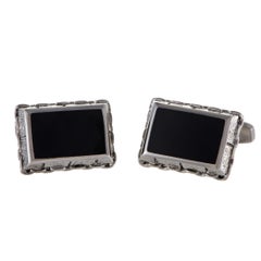 Stephen Webster Alchemy in the UK Silver and Onyx Rectangle Cufflinks