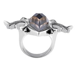 Stephen Webster Baroque Superstud Womens Sterling Silver Cat's Eye & Quartz Ring