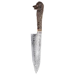 Stephen Webster Beasts Chef Boar Knife with Damascus Steel Blade