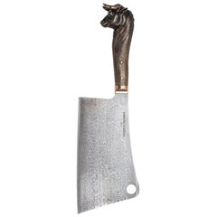 Stephen Webster Beasts Chef Bull Knife with Damascus Steel Blade