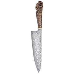 Stephen Webster Beasts Chef Ram Knife with Damascus Steel Blade
